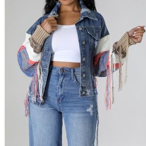 Denim Fringe Jacket